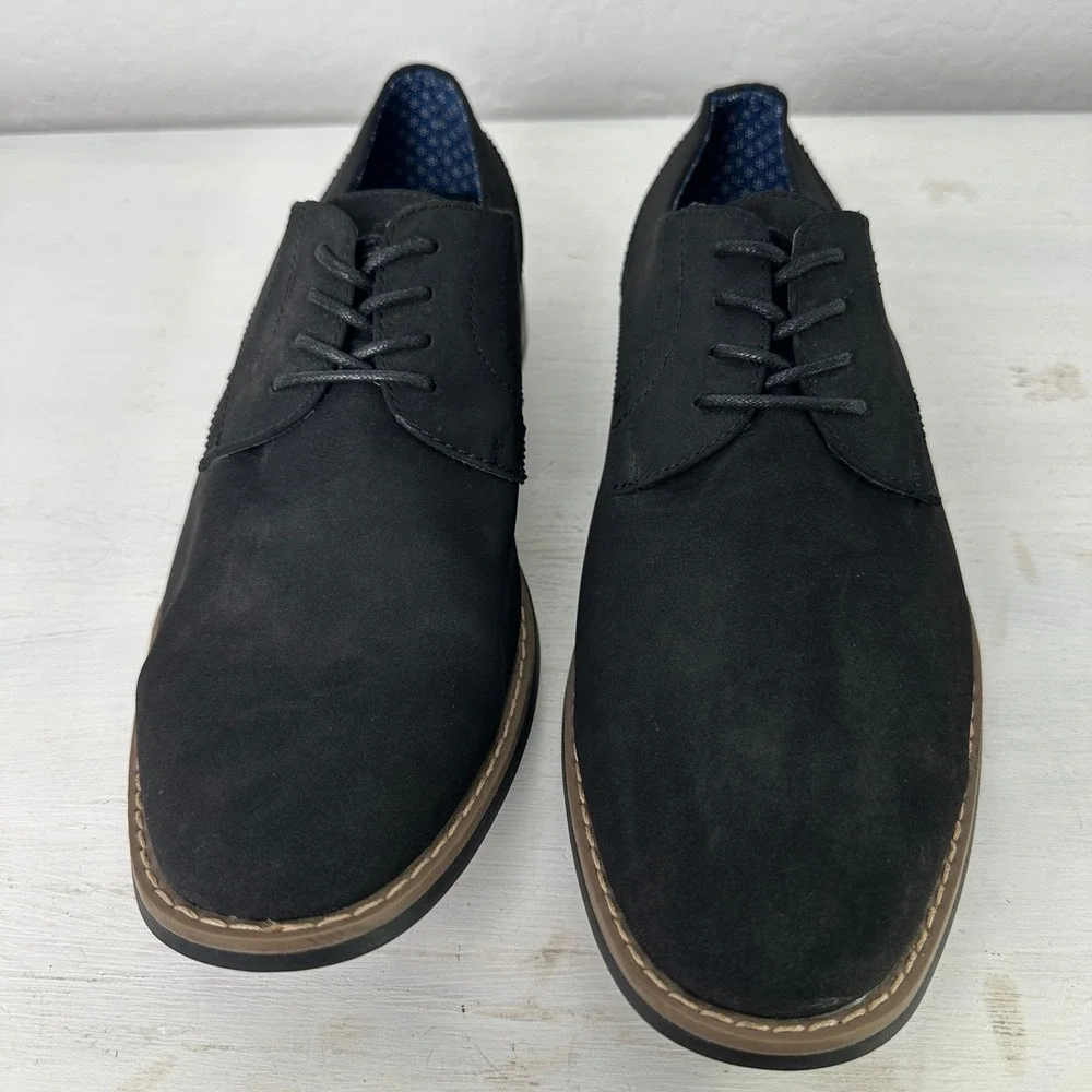 Perry Ellis Dress Shoes Mens 10W Jackson 2 Wide Black Ultra Foam Portfolio